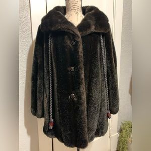 Vintage Sears Best Fashions Faux Fur size 18